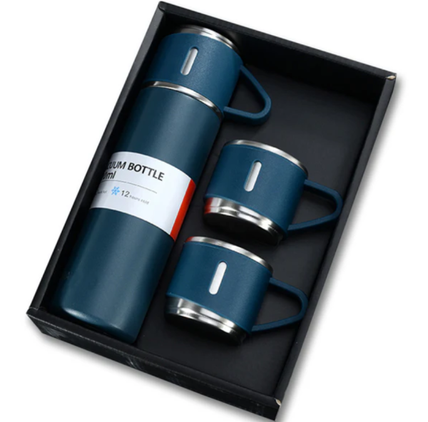 3 in 1 vaccum thermo insulated flask set