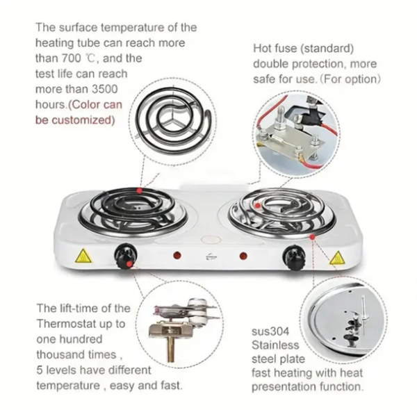 Electric Cooking Stove Double Burner