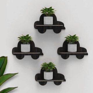 Modern Car shape Wall Hanging Shelf Pack of 3