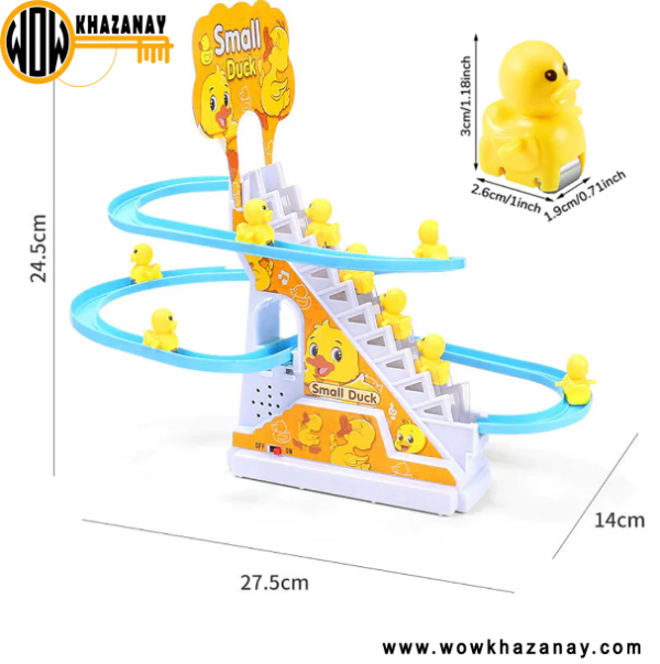 Small Ducks Roller Coaster Climbing Stairs Slide Toy